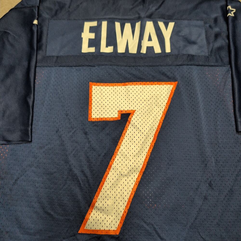 Denver Broncos Starter Home Men's Jersey Blue Orange Size L 48 John Elway - Picture 5 of 9